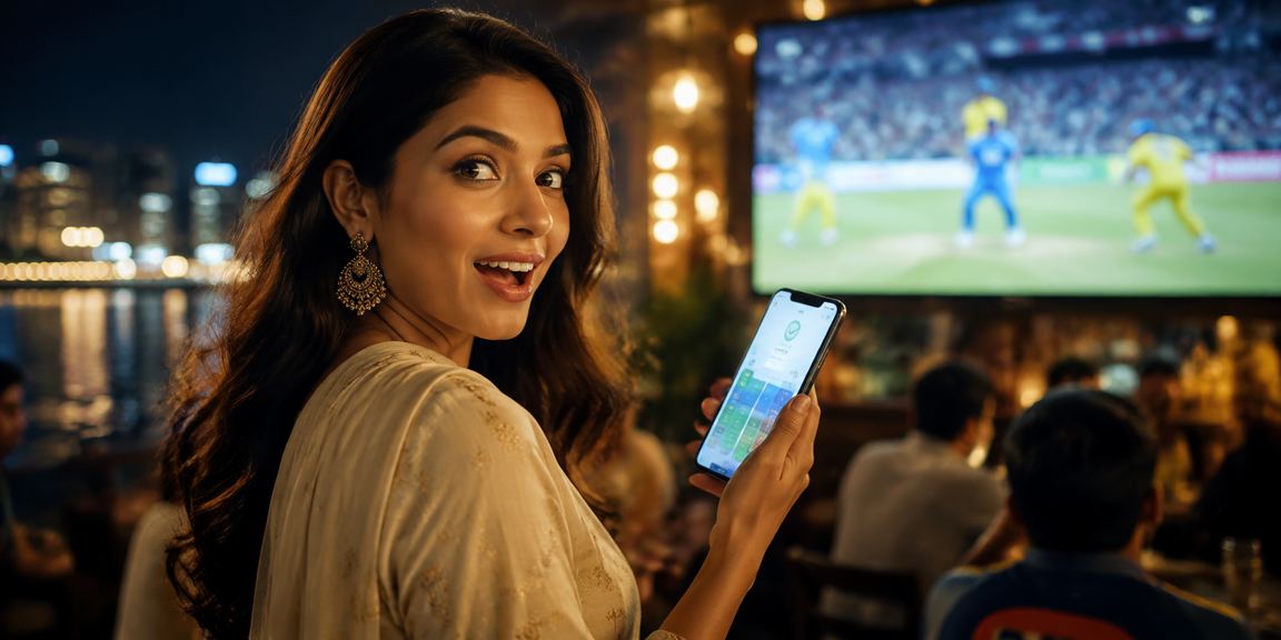Cricket betting app on mobile screen